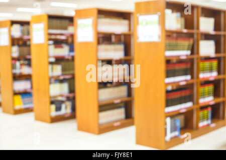 blur image of the library and sun light Stock Photo