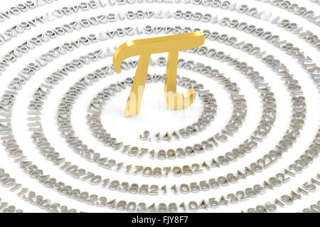 3.14 pi concept Stock Photo