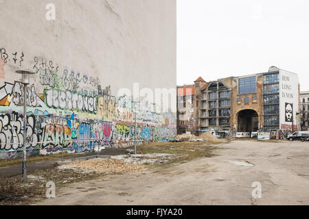 BERLIN - FEBRUARY 29: The Kunsthaus Tacheles from the back on February 29 2016 in Berlin. Stock Photo