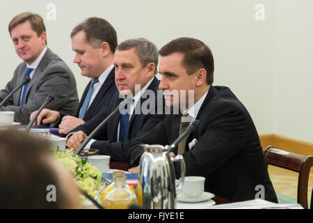 Warsaw, Poland. 04th Mar, 2016. Deputy of Head of Presidential Administration of Ukraine, Kostiantyn Yelisieiev during a meeting of the Consultative Committee of Poland and Ukraine in Belweder Palace on 04 March 2016 in Warsaw, Poland. Credit:  MW/Alamy Live News Stock Photo