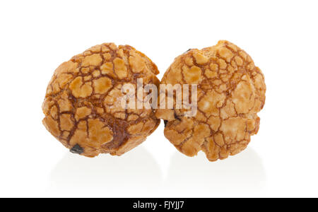 Two Japanese sweet beans (nuts) with colored sugar coat Stock Photo