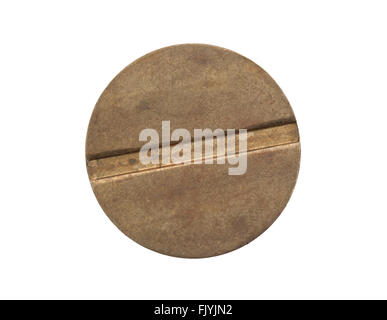 Strange coin, isolated on a white background Stock Photo