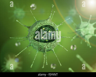 Virus 3D Stock Photo