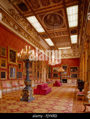 APSLEY HOUSE, London. View of the Waterloo Gallery. Stock Photo