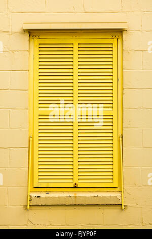 Close-up of window shutter of Bonnet House estate and museum in Fort Lauderdale, Florida, USA Stock Photo