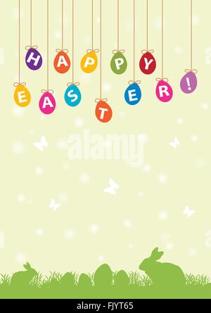 Happy Easter greeting card Stock Vector