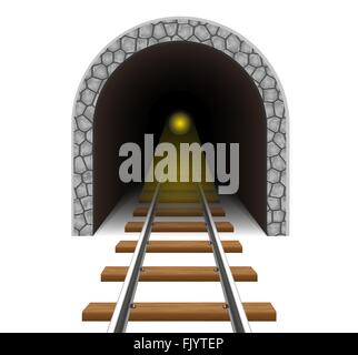 railway tunnel vector illustration isolated on white background Stock Vector