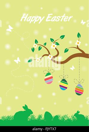 Happy Easter greeting card Stock Vector