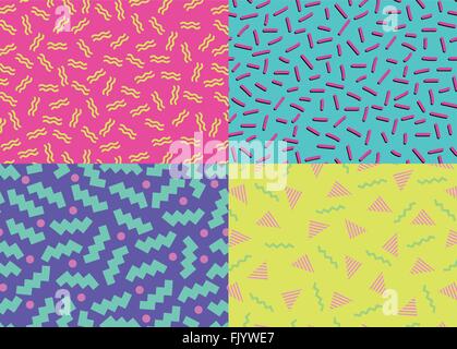 80s 90s Abstract Backgrounds Stock Vector