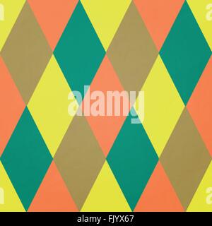 abstract, seamless pattern with, geometric, diamons mosaic ornament. vector fashion background design. colorful, vivid wallpaper Stock Vector