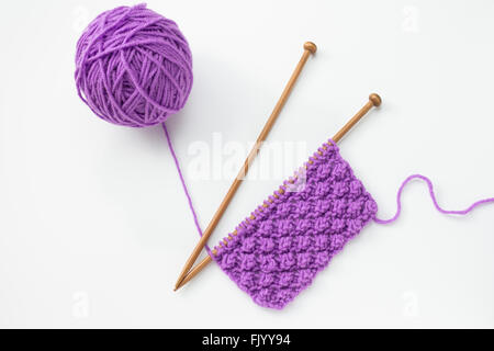 Example of blueberry knitting stitches Stock Photo