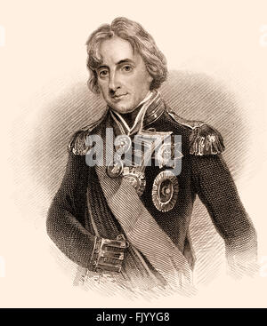 Horatio Nelson, 1st Viscount Nelson, 1st Baron Nelson of the Nile, Duke of Bronte, 1758-1805, a British admiral, Stock Photo