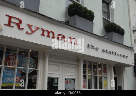 Ryman the stationers shop front in Shepherd Market London W1 UK. Stock Photo