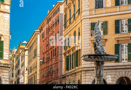 Italy, liguria, Genoa, Piazza Colombo Stock Photo