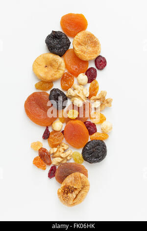 Assorted dried fruits and nuts Stock Photo