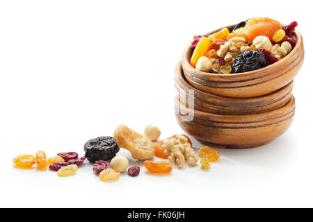 Assorted dried fruits and nuts Stock Photo