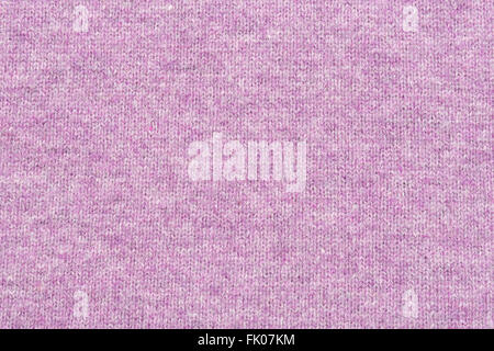 melange purple woolen knitted fabric as background Stock Photo