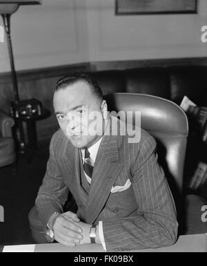 J. Edgar Hoover, Director of FBI, Department of Justice, Portrait, Washington DC, USA, April 1940.jpg Stock Photo