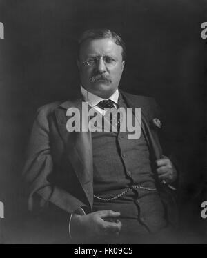 U.S. President Theodore Roosevelt, Portrait, circa 1907.jpg Stock Photo