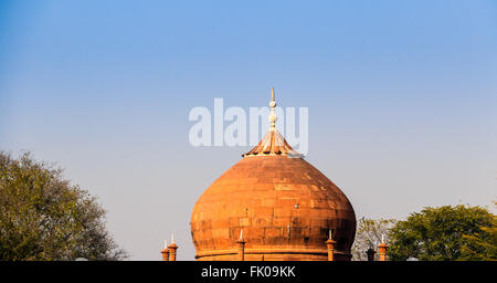 Minaret Red Fort, ,Taj Mahal, UNESCO World Heritage Site, Agra,Uttar Pradesh, India, Asia Stock Photo