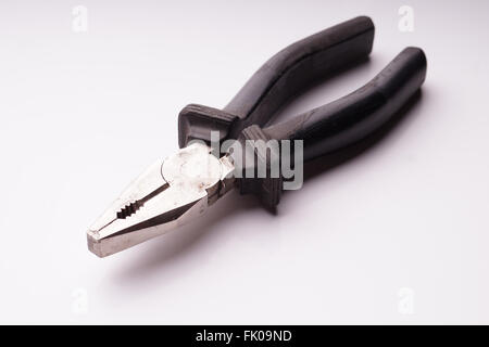 Old pliers isolated on white background Stock Photo