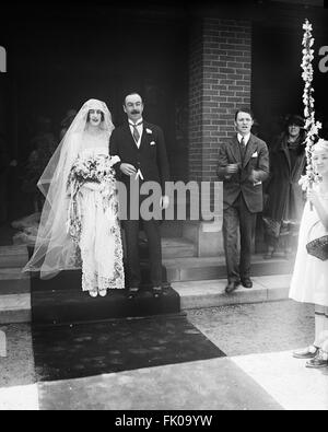 Cornelia Vanderbilt and John Cecil, Wedding Day, Asheville, North Carolina, USA, April 29, 1924.jpg Stock Photo