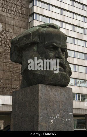 Karl Marx monument in Chemnitz, Germany Stock Photo