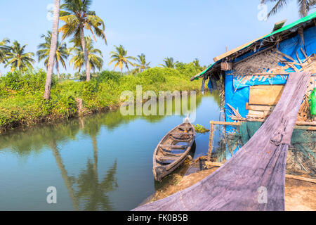 fisherman's hut in Kochi, Kerala, India, Asia Stock Photo