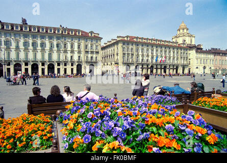 Italy, Piedmont, Turin, Piazza Castello, Castle Square. Stock Photo