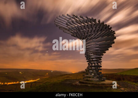 Moonlight Shadow at the Singing Ringing Tree Stock Photo