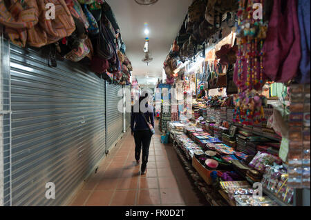 Siem Reap, Cambodia - 6 DEC 2015: Pub Street in Siem Reap, the most popular place for outsider. Stock Photo