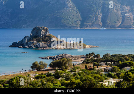 The small island Kastri in Kos island Greece Stock Photo