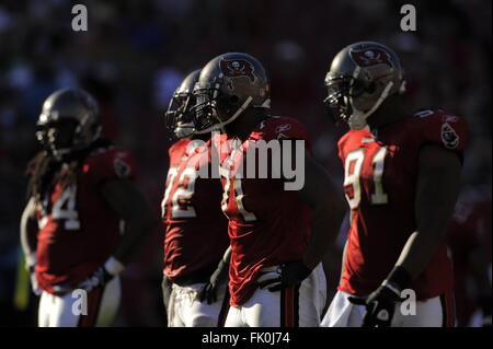 Tampa, Fla, USA. 13th Nov, 2011. Tampa Bay Buccaneers defensive line during the Bucs game against the Houston Texans at Raymond James Stadium on Nov. 13, 2011 in Tampa, Fla. ZUMA Press/Scott A. Miller © Scott A. Miller/ZUMA Wire/Alamy Live News Stock Photo