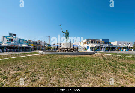 Central square in Mastichari village on island of Kos ,Greece Stock Photo