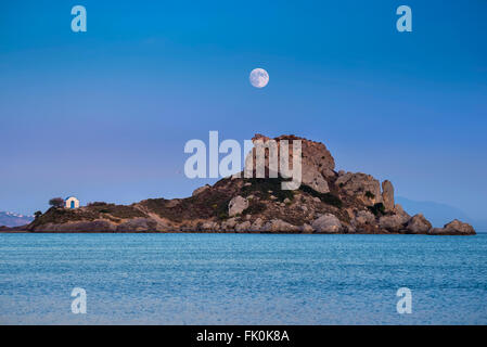 Kastri island under the full moon Stock Photo