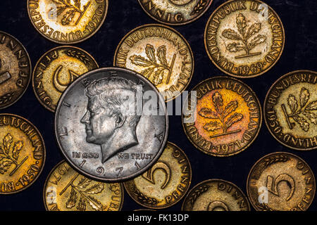 European Coinage Stock Photo