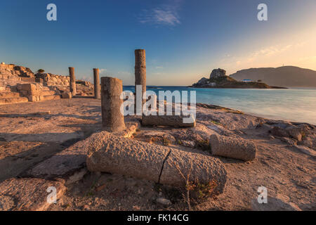 Agios Stefanos Basilica ruins, Kastri island, Kefalos, Kos island of Greece Stock Photo