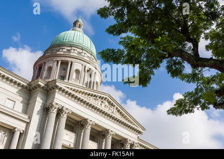 Singapore, 26 Feb 2016: View of former Supreme Court Building and City Hall historical buildings. Stock Photo