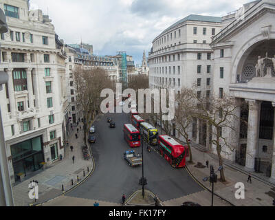 Aldwych from above in Central London Stock Photo