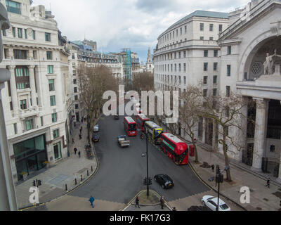 Aldwych from above in Central London Stock Photo