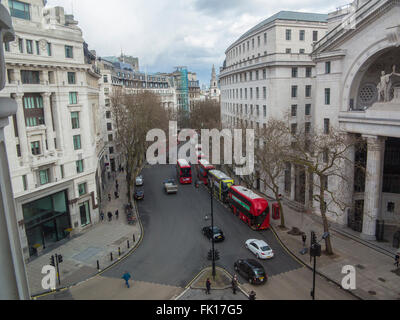 Aldwych from above in Central London Stock Photo