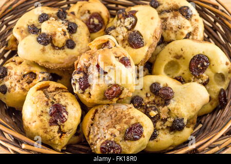 Homemade fruit cookies with aronia and cranberries Stock Photo