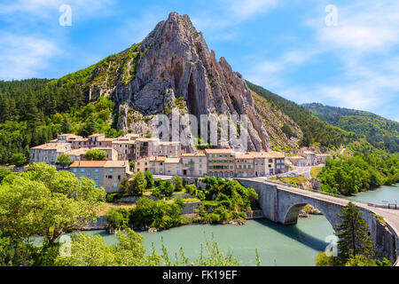 Sisteron in Provence - old town at the France Stock Photo