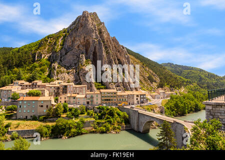 Sisteron in Provence - old town at the France Stock Photo