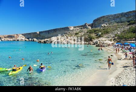 Paradise Bay, Malta – September 28, 2013. Paradise Bay on the Marfa Peninsula on September 28, 2013. Stock Photo