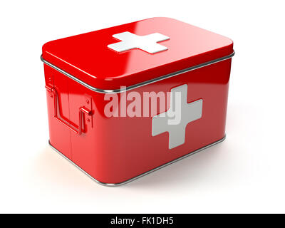 first aid kit on white background. Isolated 3d illustration Stock Photo ...