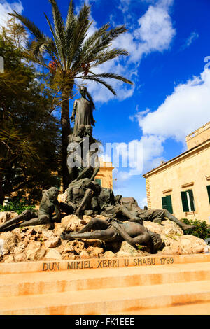 Dun Mikiel Xerri U Shabu monument, Floriana, Valletta, Malta Stock Photo