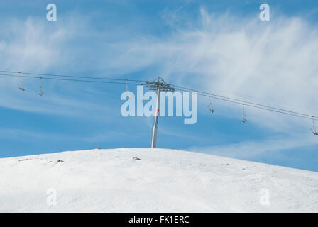 Cable carts Faraya Lebanon Stock Photo