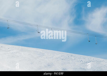 Cable carts Faraya Lebanon Stock Photo