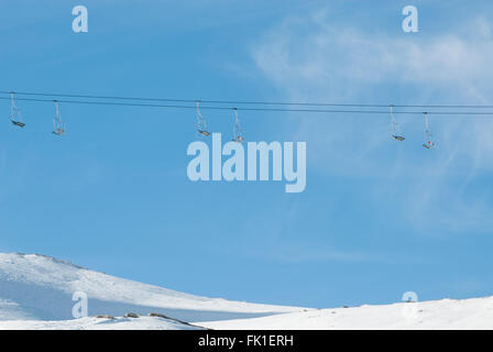 Cable carts Faraya Lebanon Stock Photo